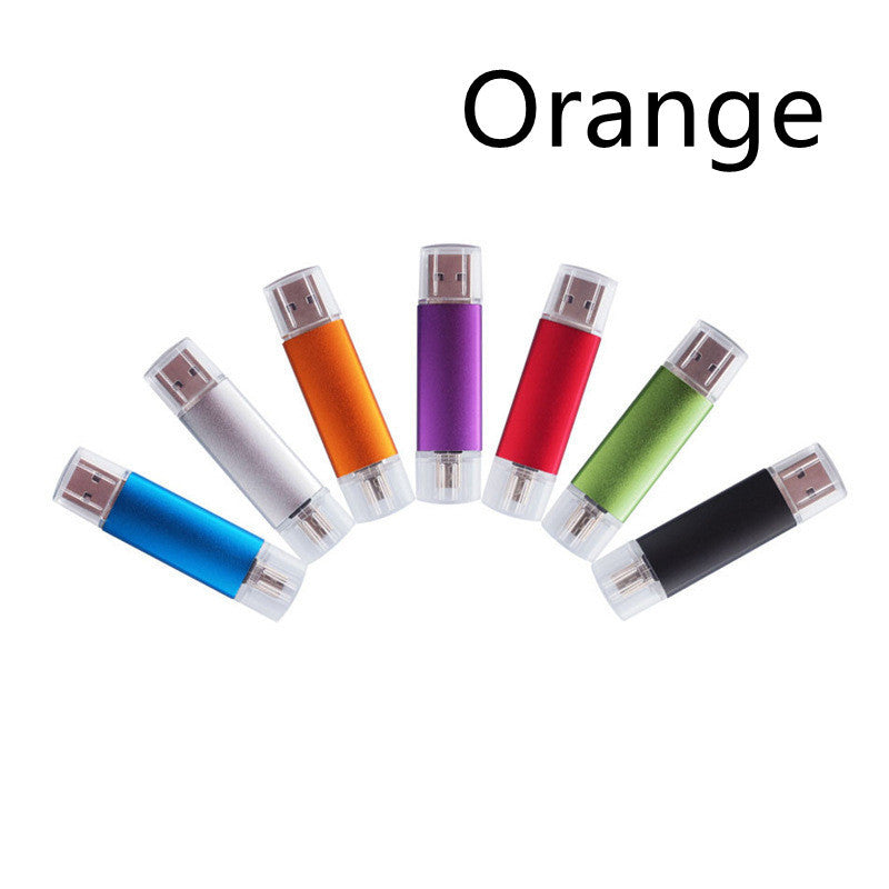 Portable Caike Aluminum Alloy USB 2.0 Drive Orange