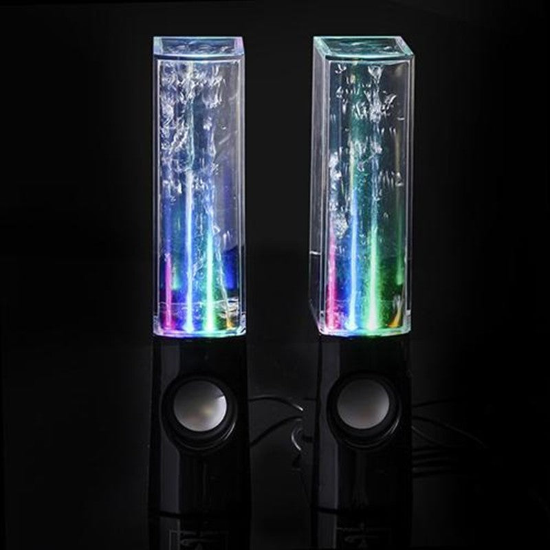 Wireless Dancing Water Speaker LED Light Fountain Speaker Home Party Black