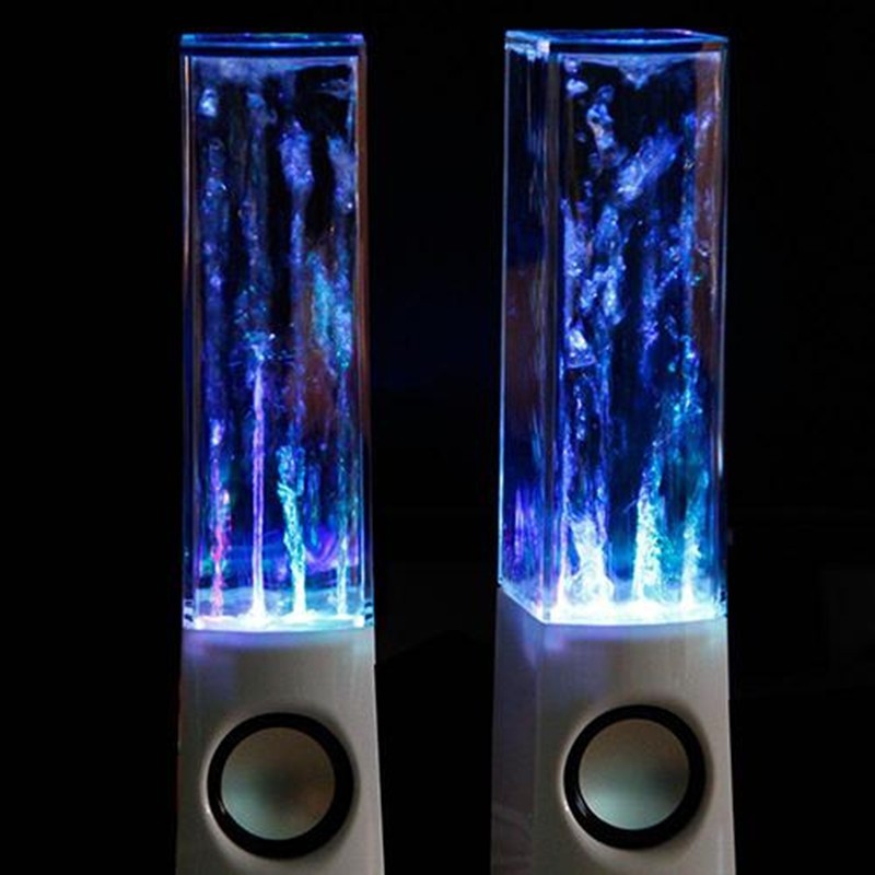 Wireless Dancing Water Speaker LED Light Fountain Speaker Home Party White