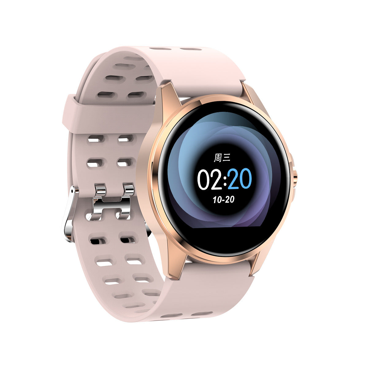 R23 SmartWatches Full Touch Waterproof Sports for phon Gold pink silicone