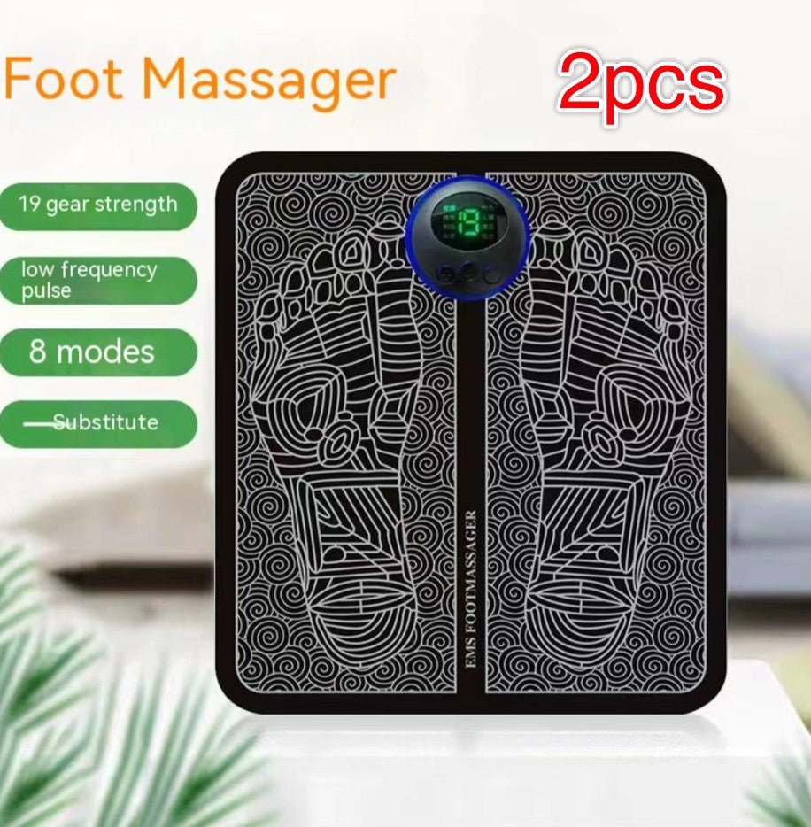 Charging Foot Massage Device Electric LCD Usb Rechargeable 2pcs English