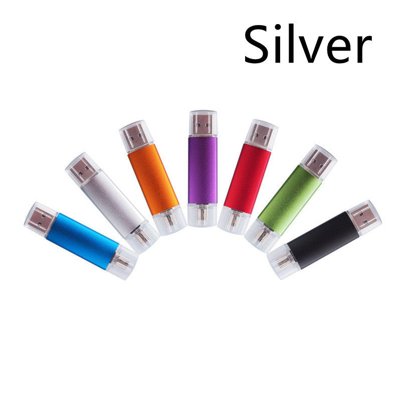 Portable Caike Aluminum Alloy USB 2.0 Drive Silver