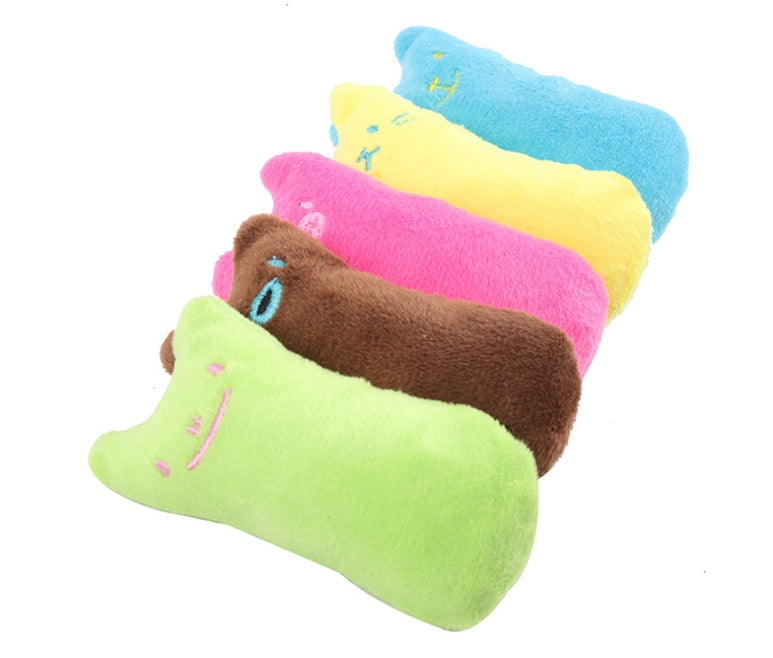 Catnip Cat Toys Pillow Interactive Cat Toy Catnip Pet Supplies Pillow Thumb Plush Teeth Grinding Bite Mint Cat Accessories 5 color set