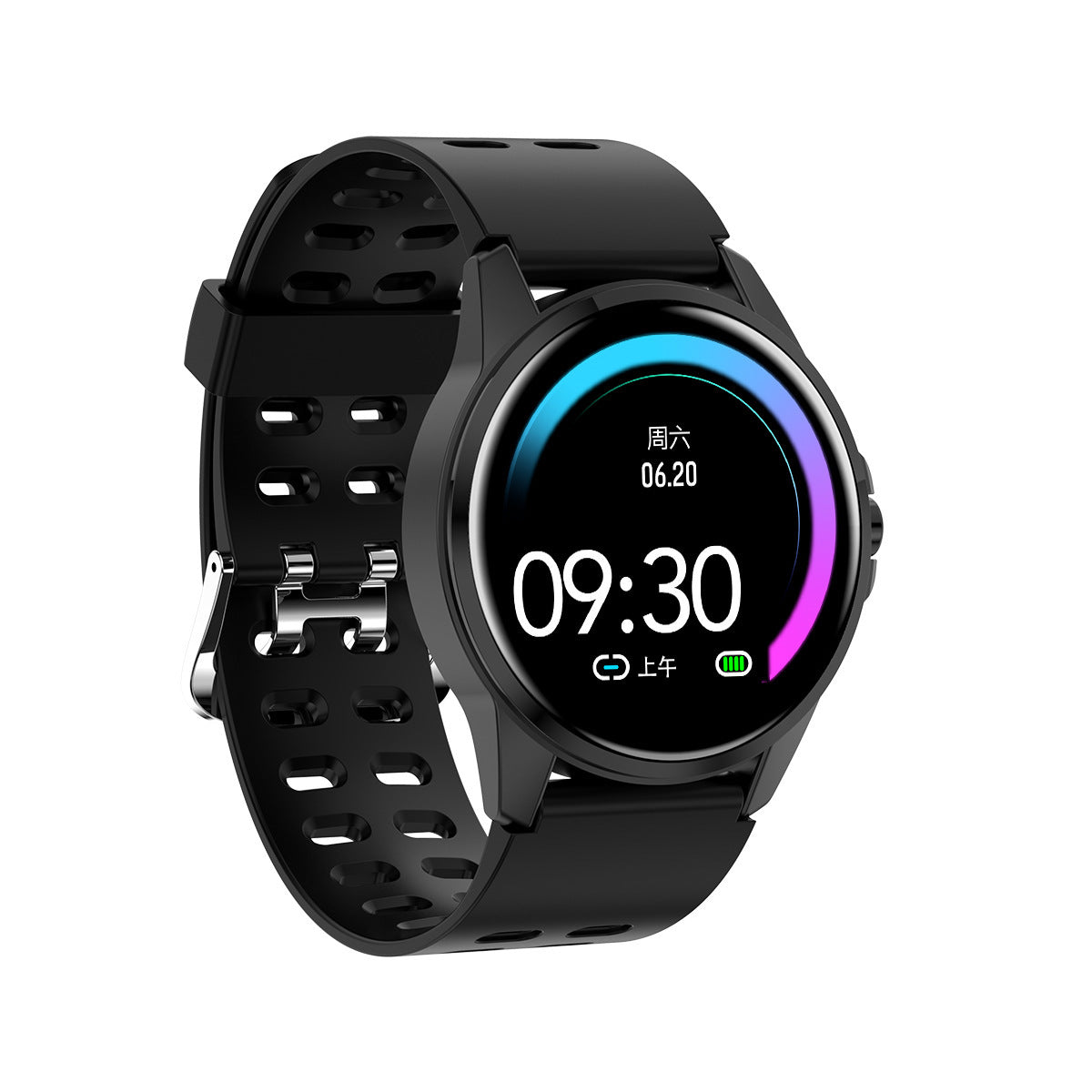 R23 SmartWatches Full Touch Waterproof Sports for phon Black silicone