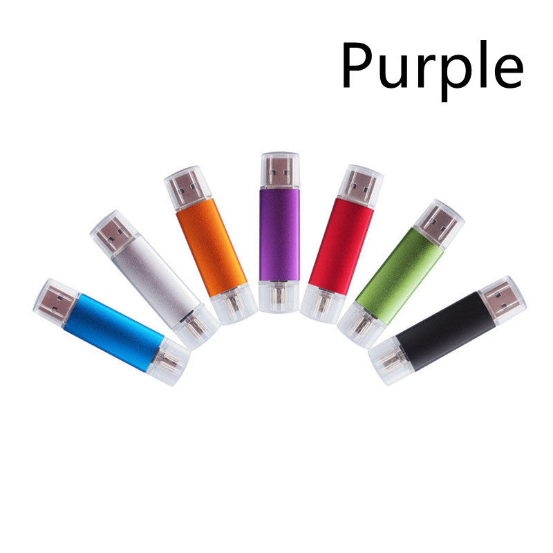 Portable Caike Aluminum Alloy USB 2.0 Drive Purple