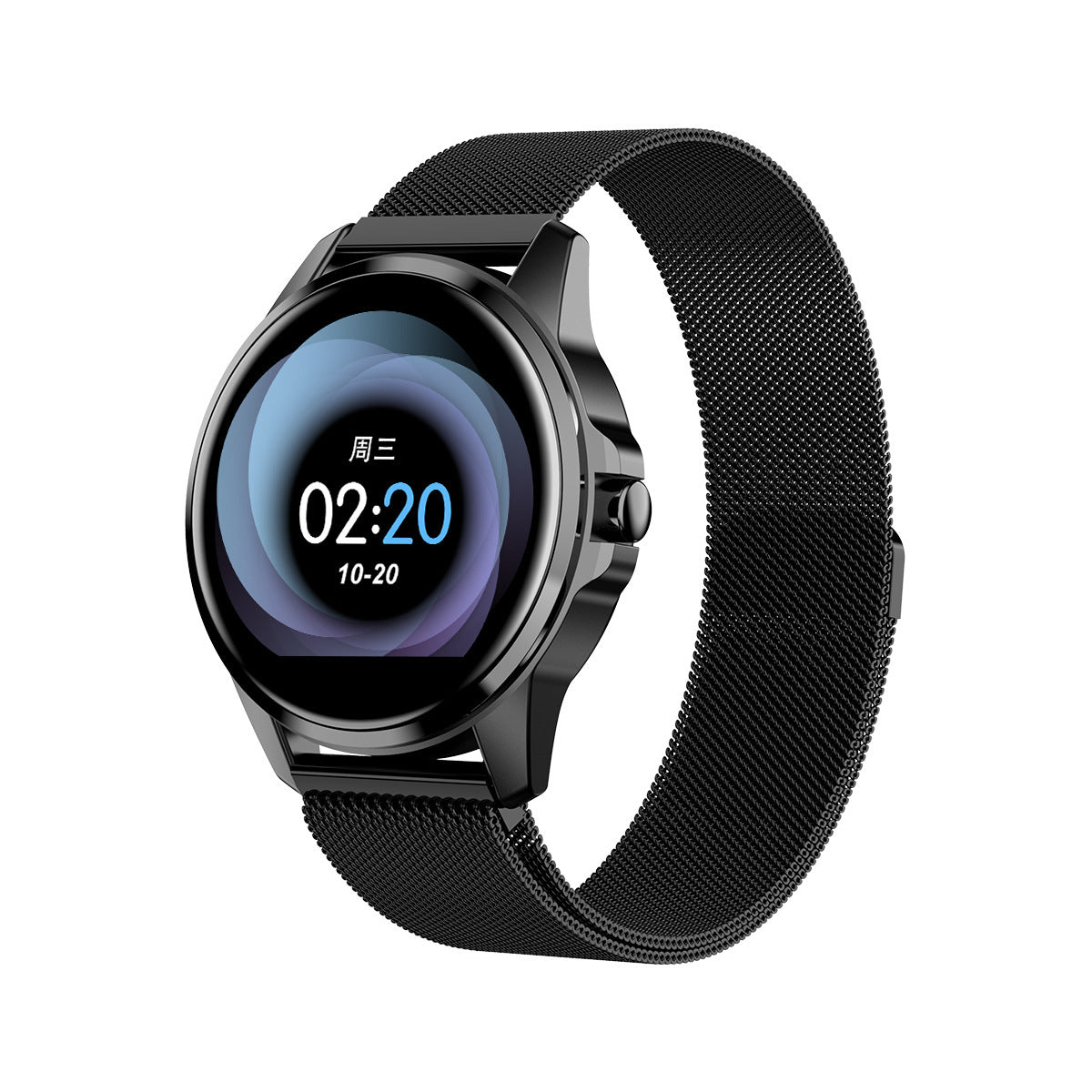 R23 SmartWatches Full Touch Waterproof Sports for phon Black steel