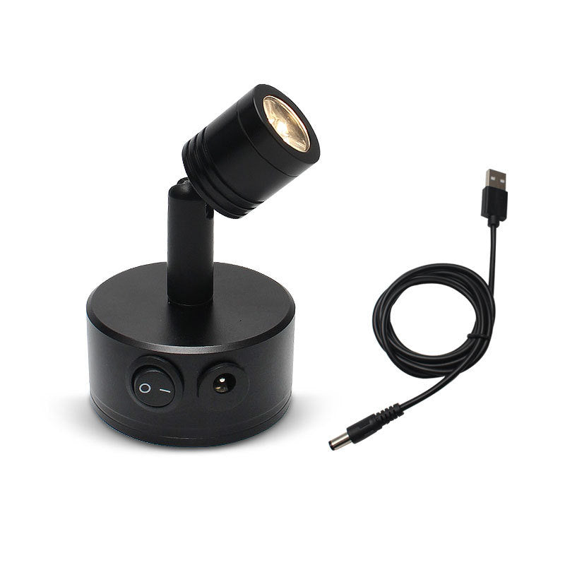 Rechargeable LED Small Spotlight Exhibition Spotlight 3W Black 3W