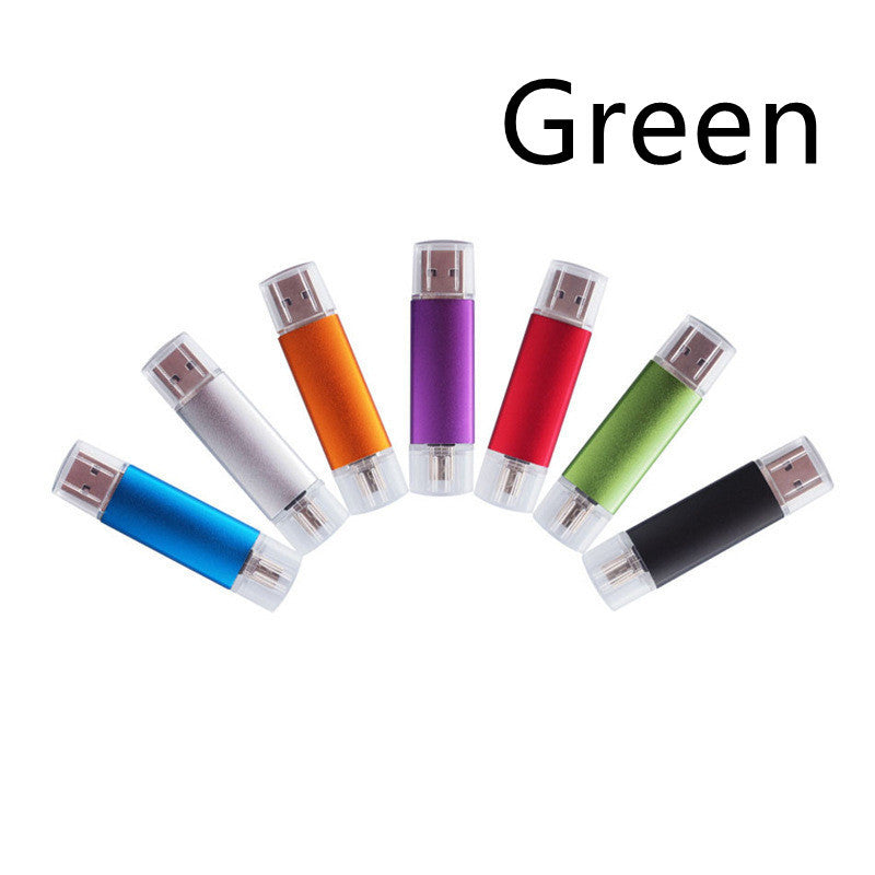 Portable Caike Aluminum Alloy USB 2.0 Drive Green