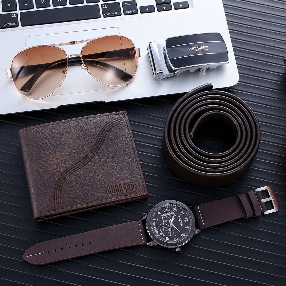 Wallet Belt Glasses Watch 4pcs Business Gift