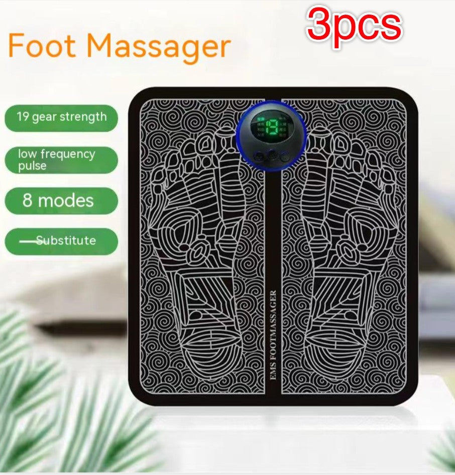 Charging Foot Massage Device Electric LCD Usb Rechargeable 3pcs English