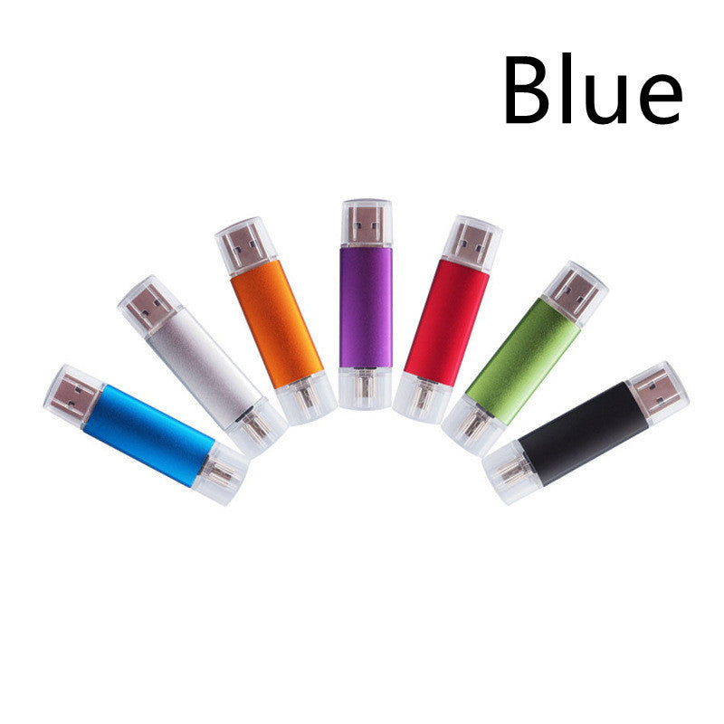 Portable Caike Aluminum Alloy USB 2.0 Drive Blue