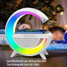 Bluetooth Speaker Colorful Atmosphere Light Wireless Charging Clock