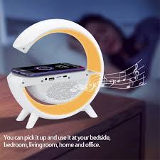 Bluetooth Speaker Colorful Atmosphere Light Wireless Charging Clock